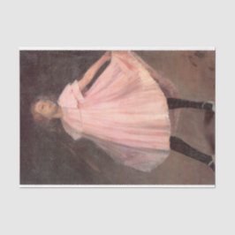 Girl Dancer in einem rosa Kleid Seidenpapier