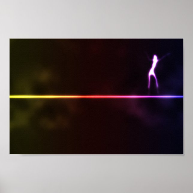 Girl-Dancin-on-neon-light-line121 DANCING SHADOW A Poster (Vorne)