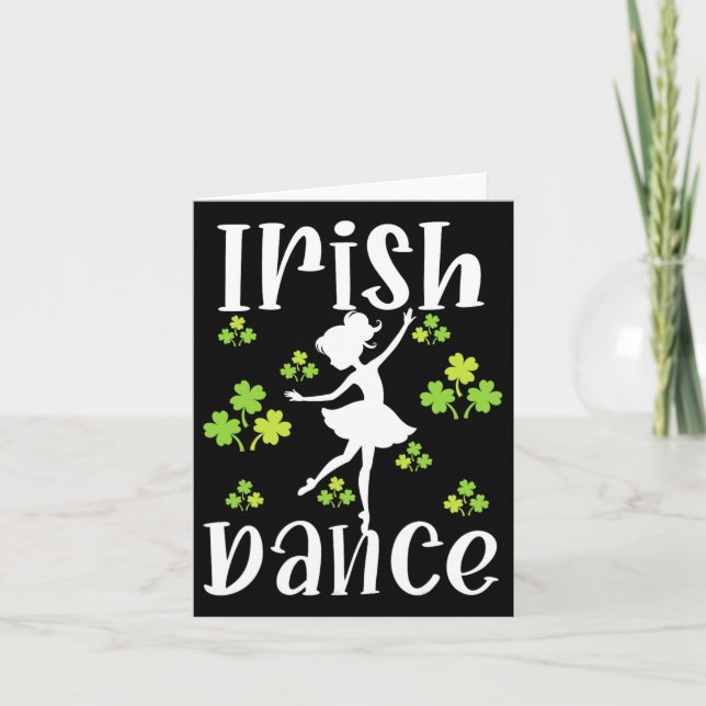 Girl Dancing Dancer Irish Dance St Patrick's Day Karte (Vorderseite)
