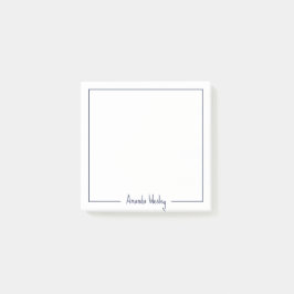 Girl Dark Lila Monogram, Name Post-it Klebezettel