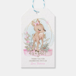 Girl Deer Baby Shower Favor Geschenkanhänger