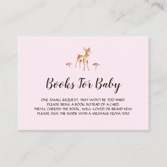 Girl-Dei mit Pilzen Buchanfrage Begleitkarte (Vorderseite)