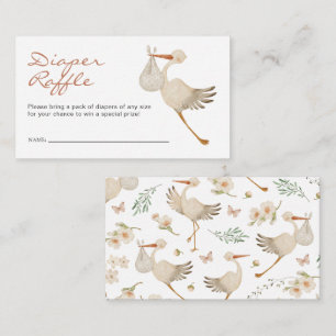 Girl Diaper Raffle Begleitkarte