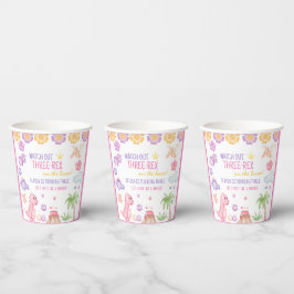 Girl Dinosaur Birthday Pappbecher