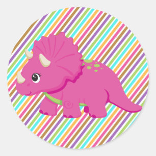 Girl Dinosaur Stickers