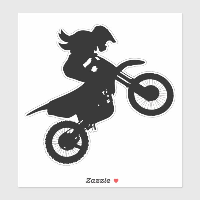 Girl Dirt Bike Aufkleber (Blatt)