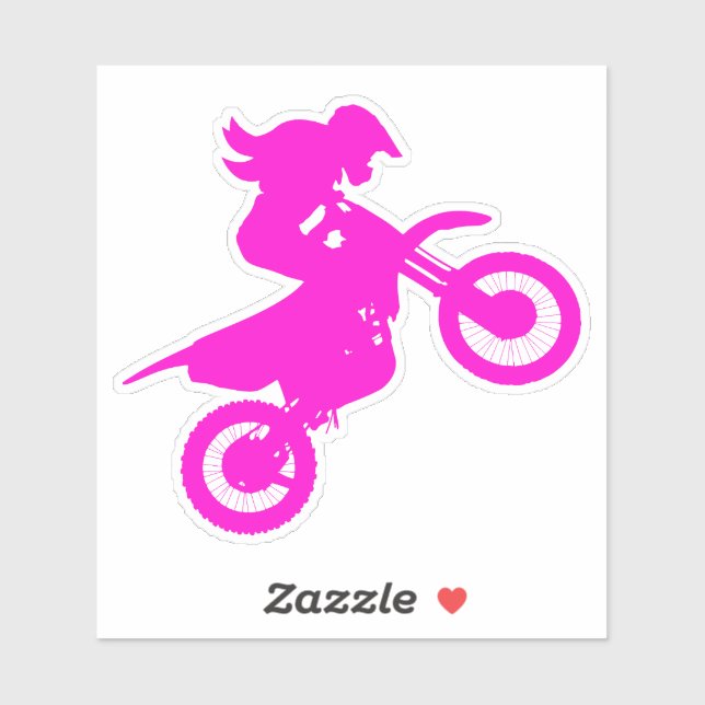 Girl Dirt Bike Aufkleber (Blatt)