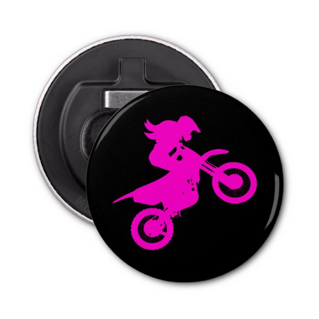 Girl Dirt Bike Flaschenöffner (Vorderseite)