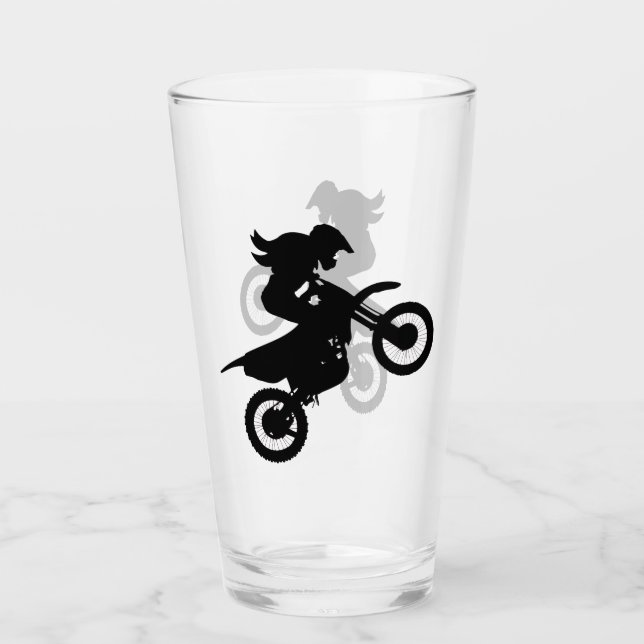 Girl Dirt Bike Glas (Vorderseite)