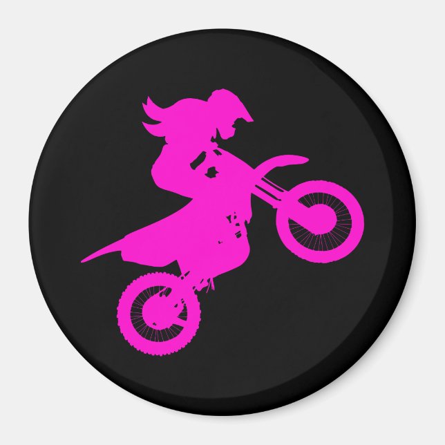 Girl Dirt Bike Magnet (Vorne)