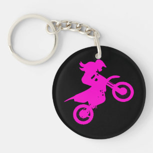 Girl Dirt Bike Schlüsselanhänger