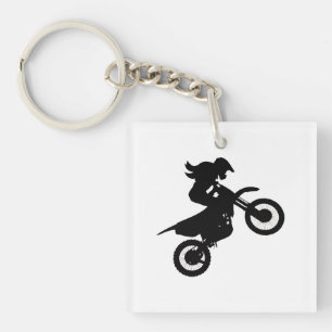 Girl Dirt Bike Schlüsselanhänger