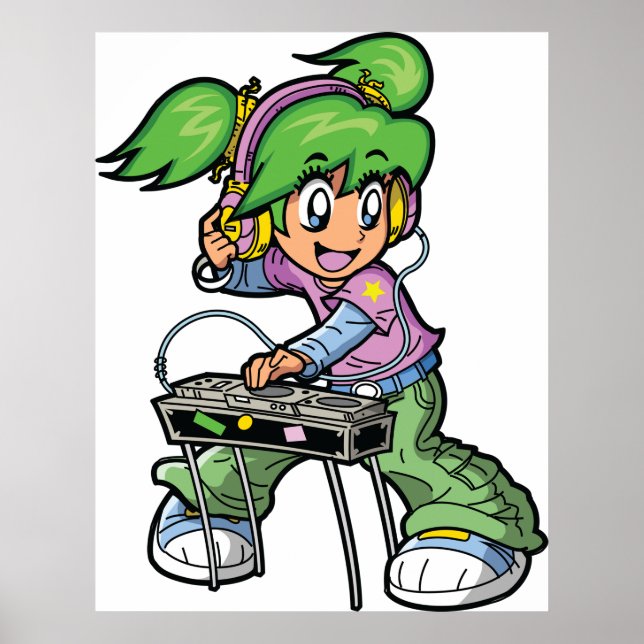 Girl DJ Poster (Vorne)