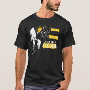 Girl Dog Bike T-Shirt, Mountainbike Girl, Bike & D T-Shirt