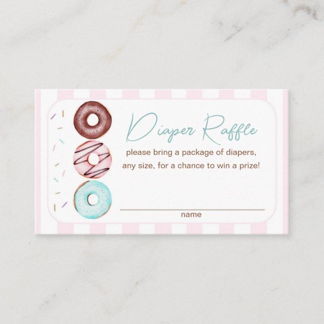 Girl Donut Babydusche Windelwanne Begleitkarte (Vorderseite)