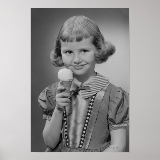 Girl Eating Ice Creme Poster (Vorne)