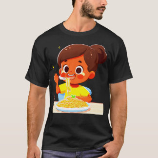 Girl Eating Spaghetti 2 T-Shirt