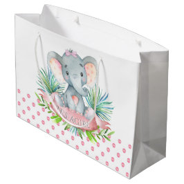 Girl Elephant Baby Dusche Große Geschenktüte
