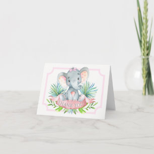 Girl Elephant Babydusche Vielen Dank Karten