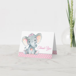 Girl Elephant Babydusche Vielen Dank Karten