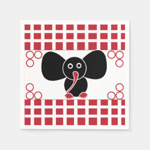 Girl Elephant Birthday Serviette