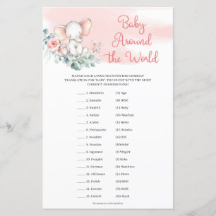 Girl Elephant Eucalyptus Baby Rund um die Welt
