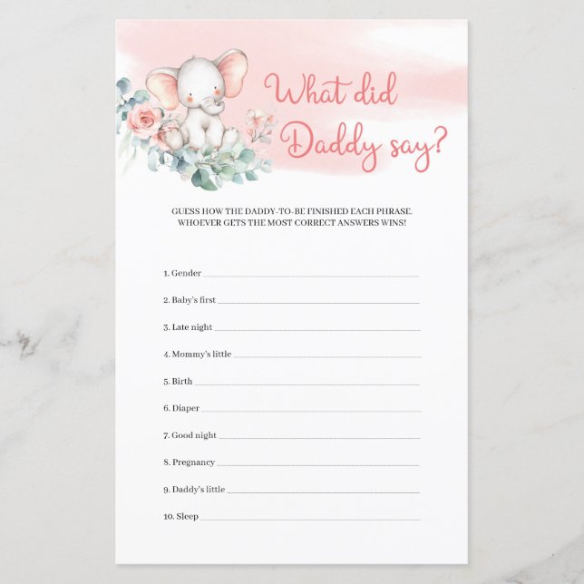 Girl Elephant Eucalyptus Was Daddy gesagt hat (Vorderseite)