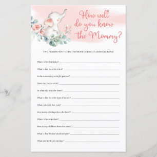 Girl Elephant wie gut kennst du das Mama-Spiel