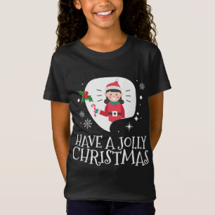 Girl Elf Christmas Niedlich T-Shirt