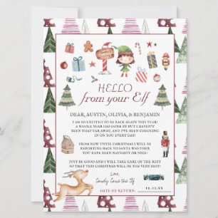 Girl Elf   Kids Christmas Elf Hallo Letter