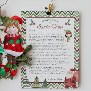 Girl Elf   Ruhestand Letter Christmas Santas Desk Einladung