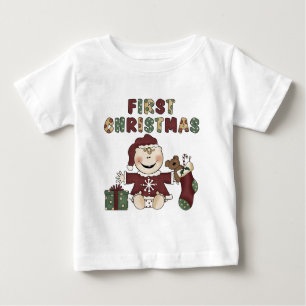Girl Erster Weihnachtsfeiertag Baby T-shirt