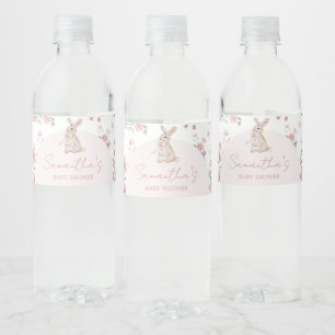 Girl etwas Bunny Baby Dusche Wasserflaschenetikett
