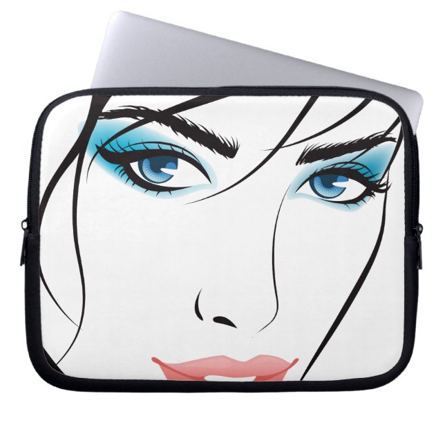 Girl Face Laptop Case (Vorderseite)