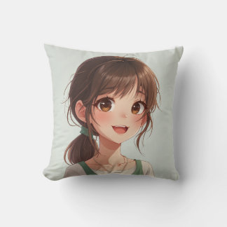 Girl face Pillow Kissen