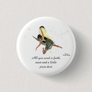 Girl Fairy mit gelbem Button Button