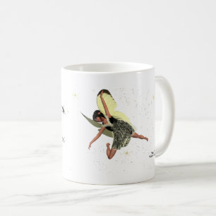 Girl Fairy mit gelben Flügeln Coffee Tasse