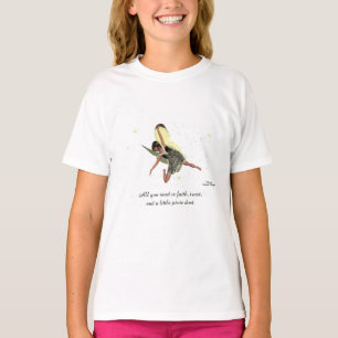 Girl Fairy mit gelben Flügeln Girls T - Shirt