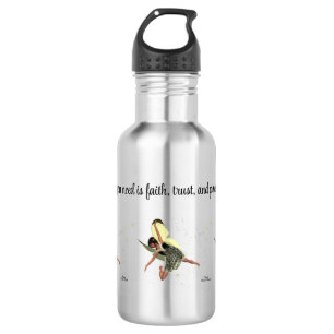 Girl Fairy mit gelben Flügeln Wasserflasche