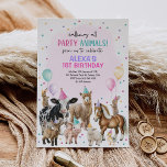 Girl Farm Animals Barnyard Bash Balloons Geburtsta Einladung<br><div class="desc">Lass unsere Farm Geburtstagseinladung sei der Bote,  der deine Freunde und Familie einlädt,  sich dem Funing auf dem Bauernhof anzuschließen. Mit seiner unwiderstehlichen Kombination aus niedlichen Tieren und farbenfrohen Ballons,  erweckt es den Geist eines unvergesslichen Festes.</div>