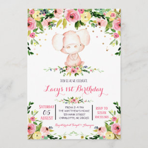 girl farm pig birthday invitation einladung