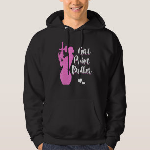 Girl Female Paintballer Player Paintball Shooting Hoodie