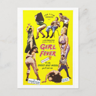 GIRL FEVER POSTCARD POSTKARTE