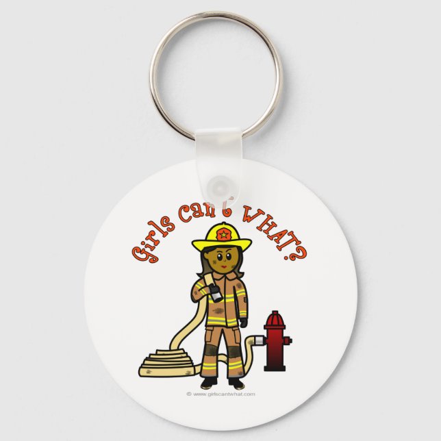 Girl Firefighter Schlüsselanhänger (Vorderseite)