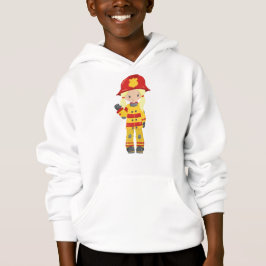 Girl Fireman, Feuerwehrfrau, Blonde Hair Hoodie