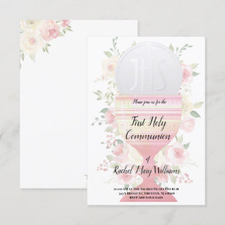 Girl First Communion | Chalice Host Einladung