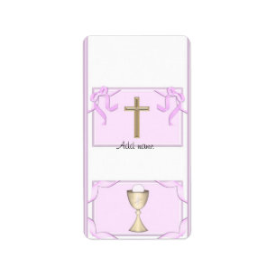 Girl First Communion Hershey Mini Candy Wrapper Adressaufkleber