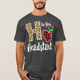 Girl First Day Headstart Leopard Kariert Back Scho T-Shirt