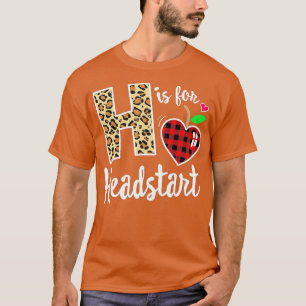 Girl First Day Headstart Leopard Kariert Back Scho T-Shirt