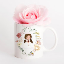 Girl First Holy Communion Ceramic Coffee Mug